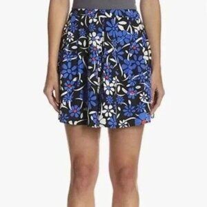 NWT Walter Baker blue white floral print mini skirt size women 4